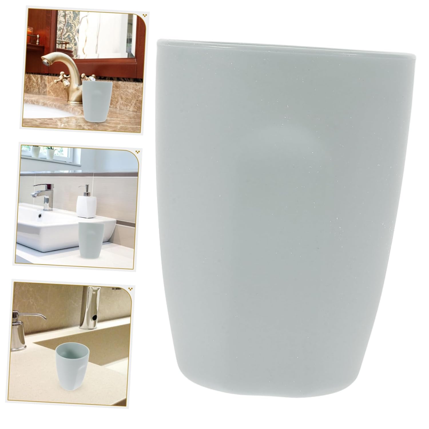 Unbreakable Plastic Toothbrush Mug for Travel and Bathroom Use