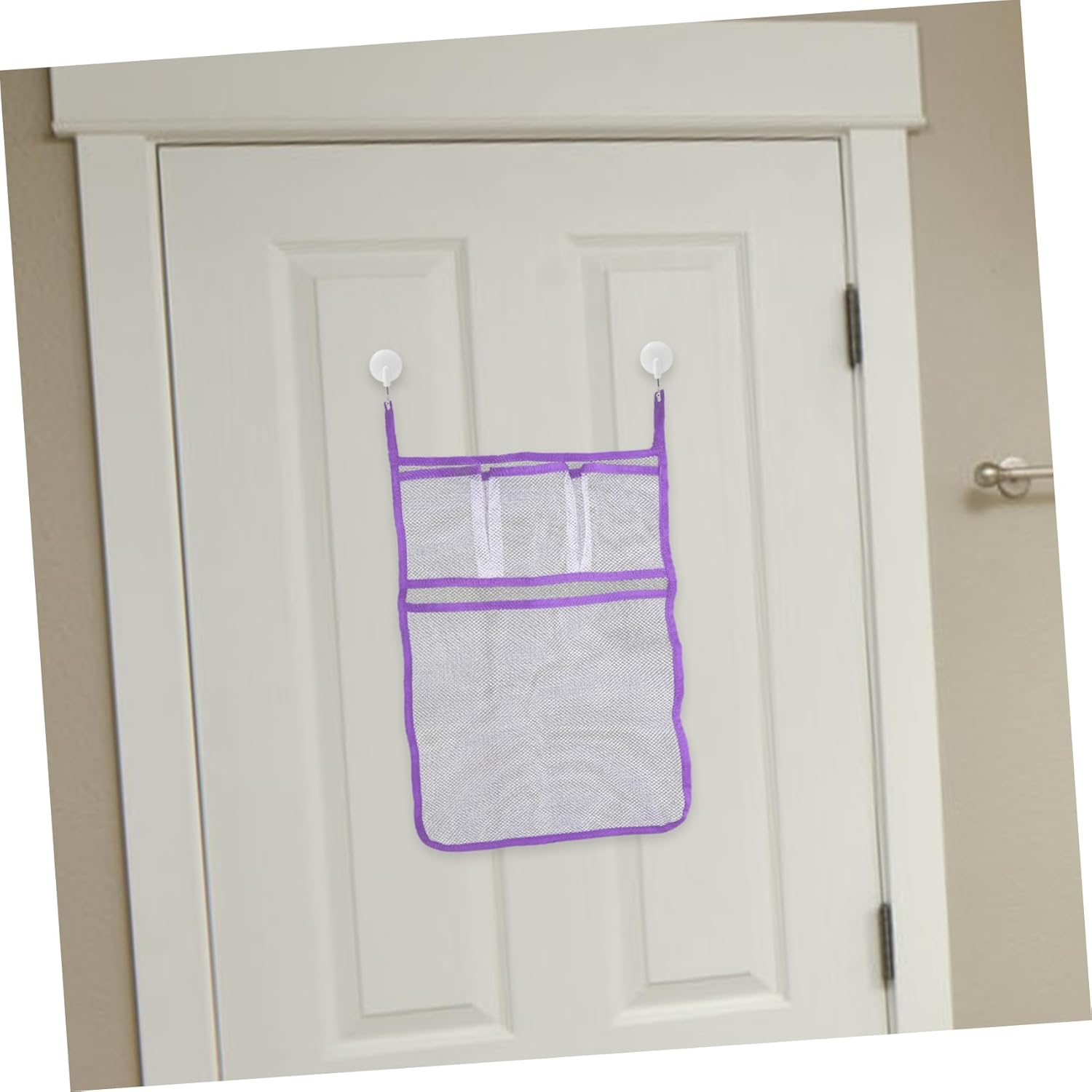 Hoement Bathroom Travel Organizer Hanging Pockets Mesh Storage Bag