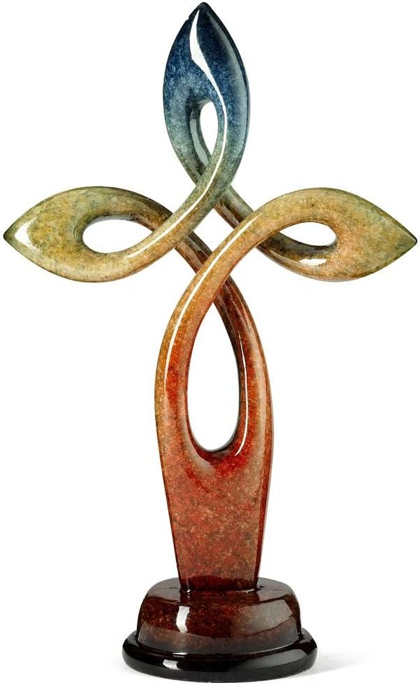 Wild Wings Atone Cross Sculpture by Lawrence Oliver