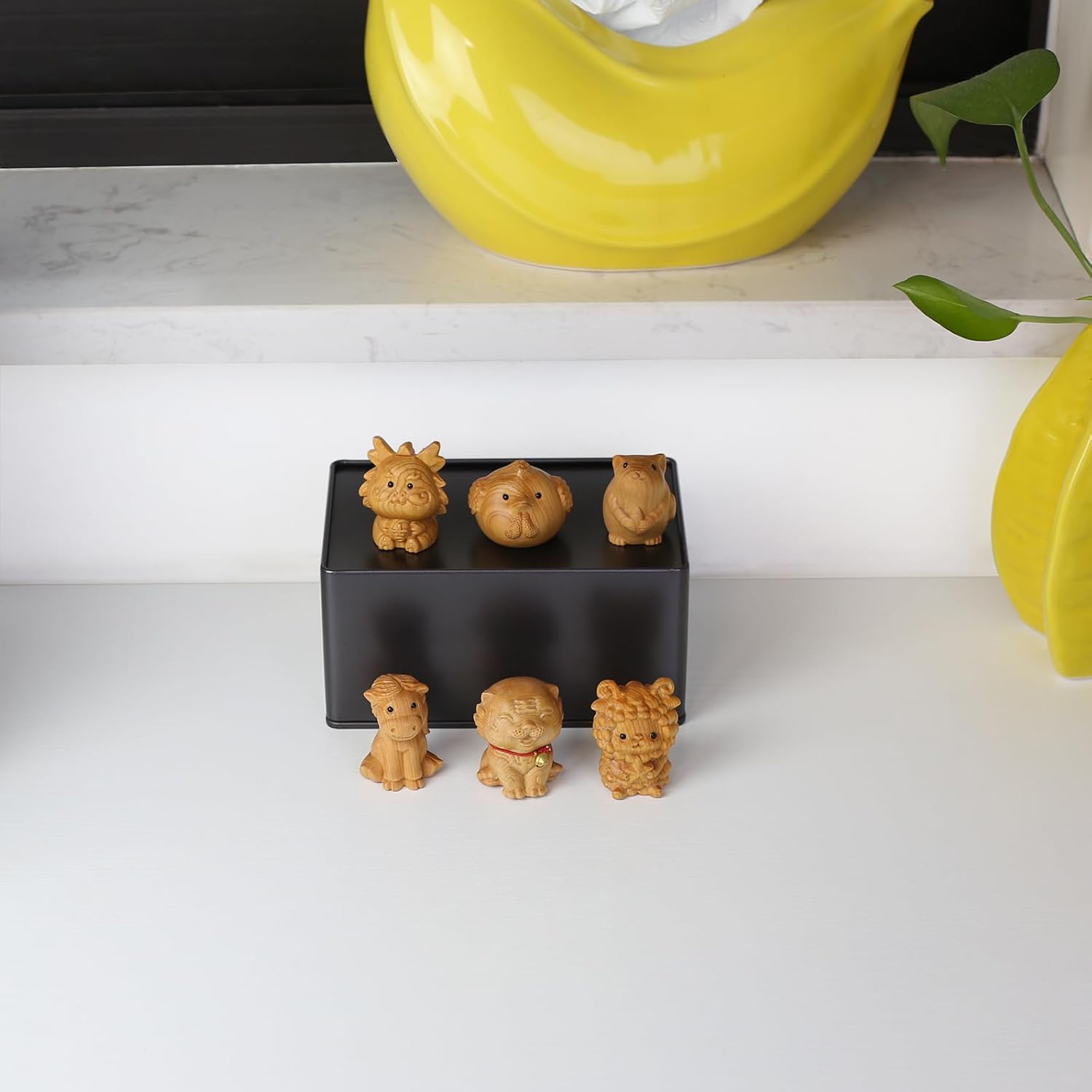 Cute Miniature Wooden Mouse Statue - 12 Zodiac Collection