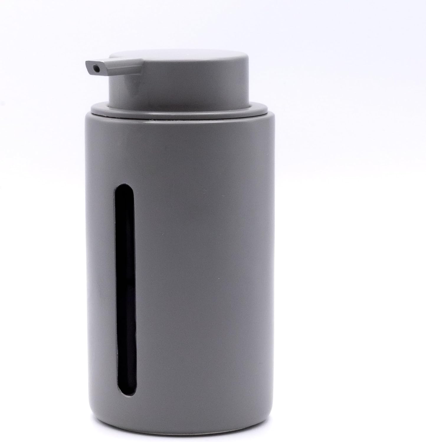 Gray Soap or Lotion Dispenser with Display Window