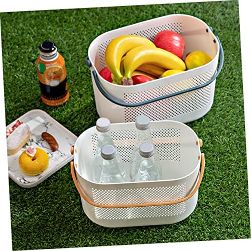 PERSELOSO Portable Plastic Shower Basket Organizer with Ventilation and Handle