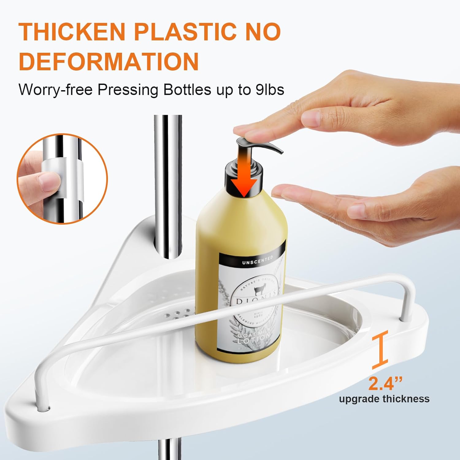 Hamitor Corner Shower Caddy 4Tier Organizer