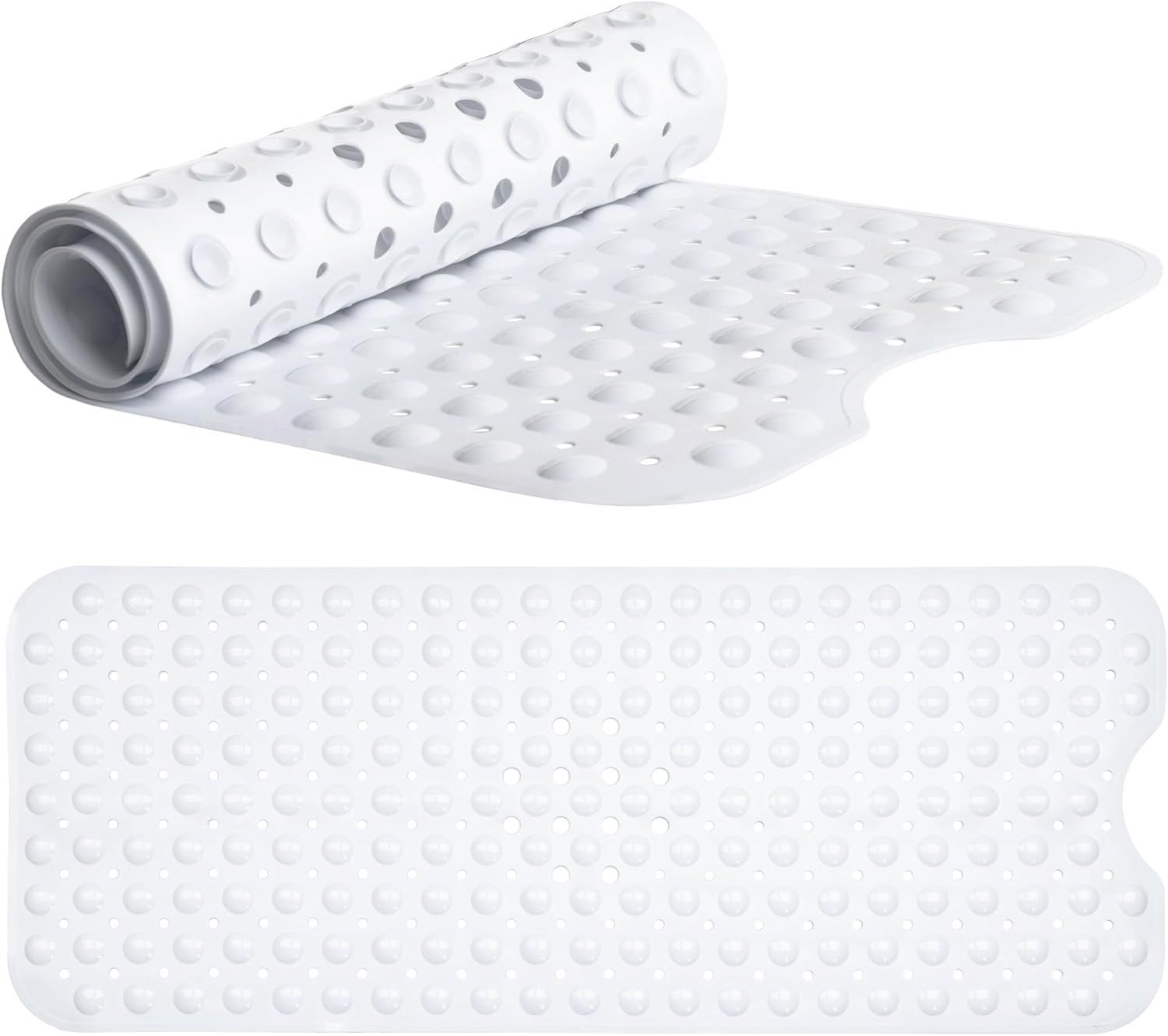 AH Artisan Home White Bath Mat 100x40cm Non Slip