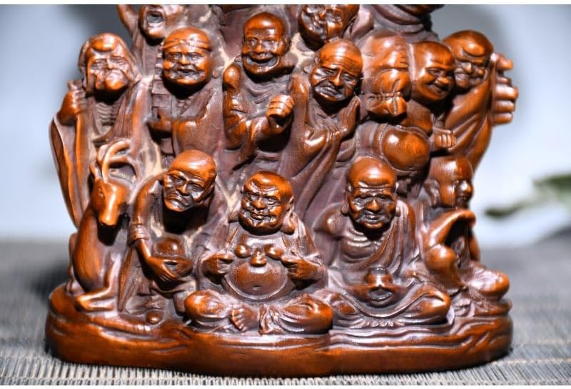 LimpaC Collection Boxwood 18 Arhats Buddha Statue