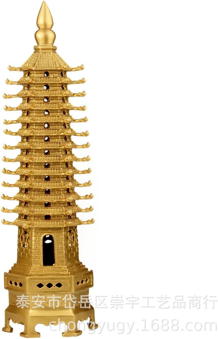 Usoway Copper Dragon Tower 13 Layer Figurine