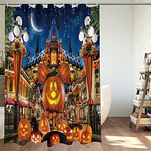 DePhoto Halloween Shower Curtain 72x72inch