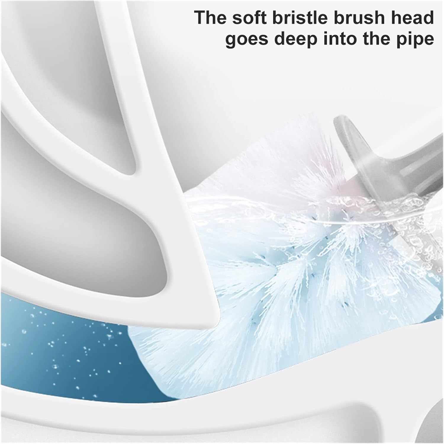 Plastic Toilet Brush with Replaceable Head - Blue 1