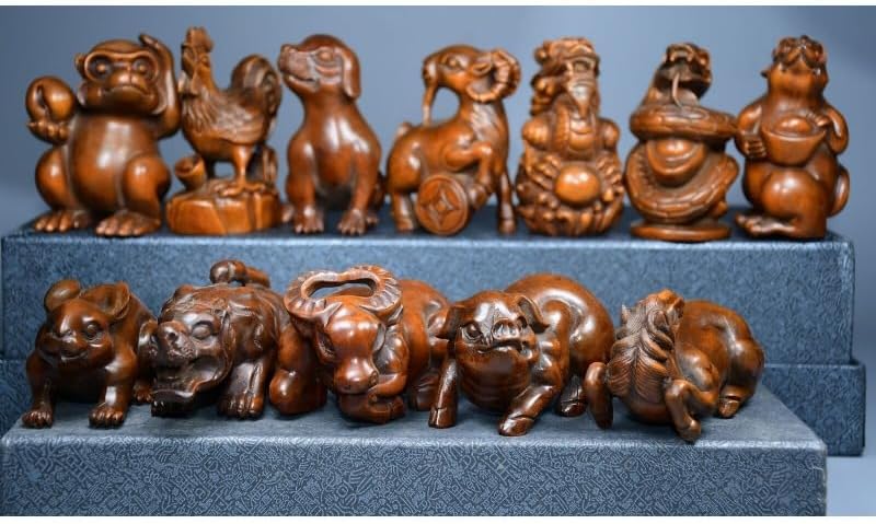 LimpaC Collection Boxwood Zodiac Animal Statues Set