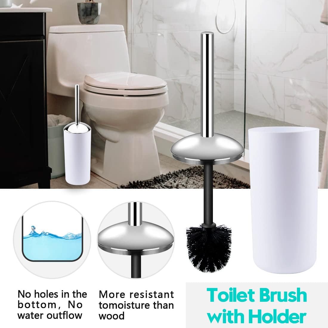 Papillon 6-Piece Bathroom Organize Set White