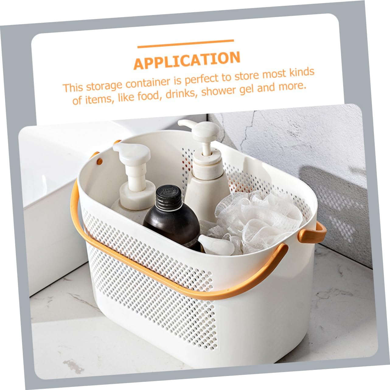Cabilock Portable Shower Basket with Handles for Home and Travel