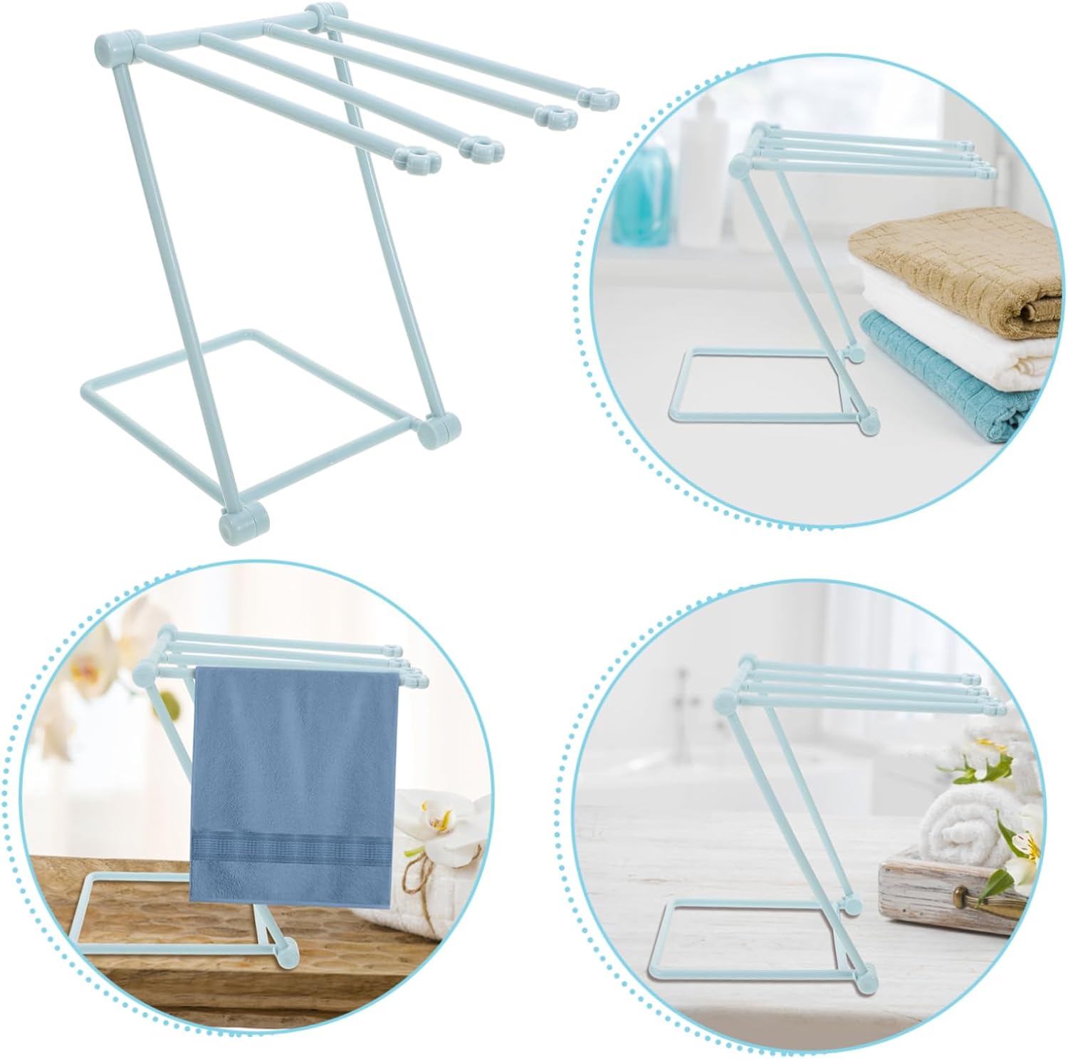ULTECHNOVO Foldable Towel Rack for Kitchen Bathroom