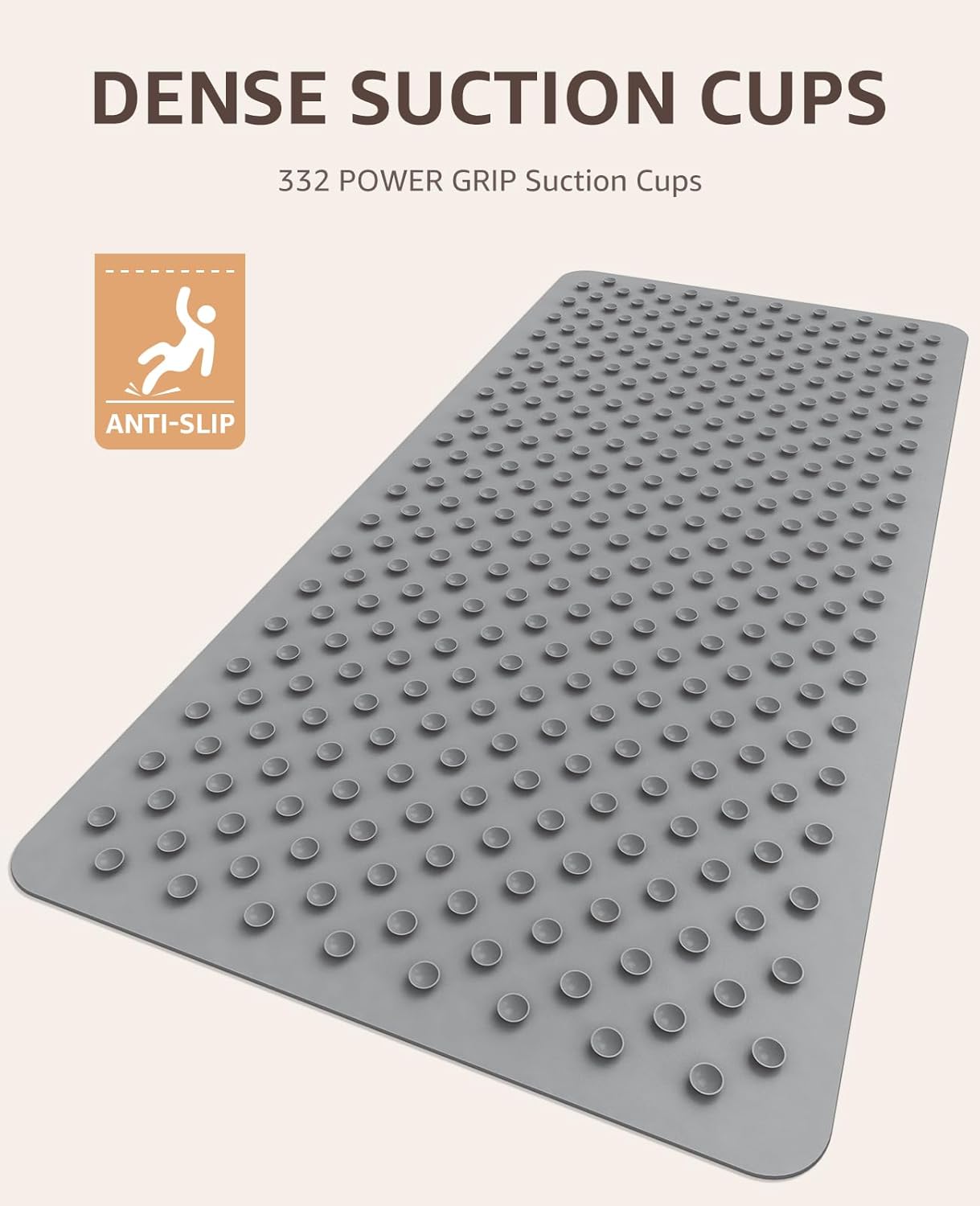 Bligli Heavy Duty Non-Slip Bathtub Mat - 36x17 Inches
