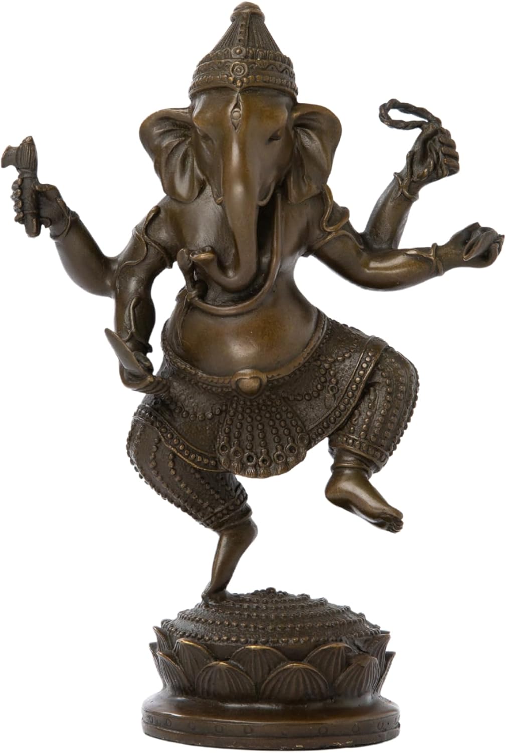 76-Inch Solid Bronze Ganesha Statue with Lotus Base
