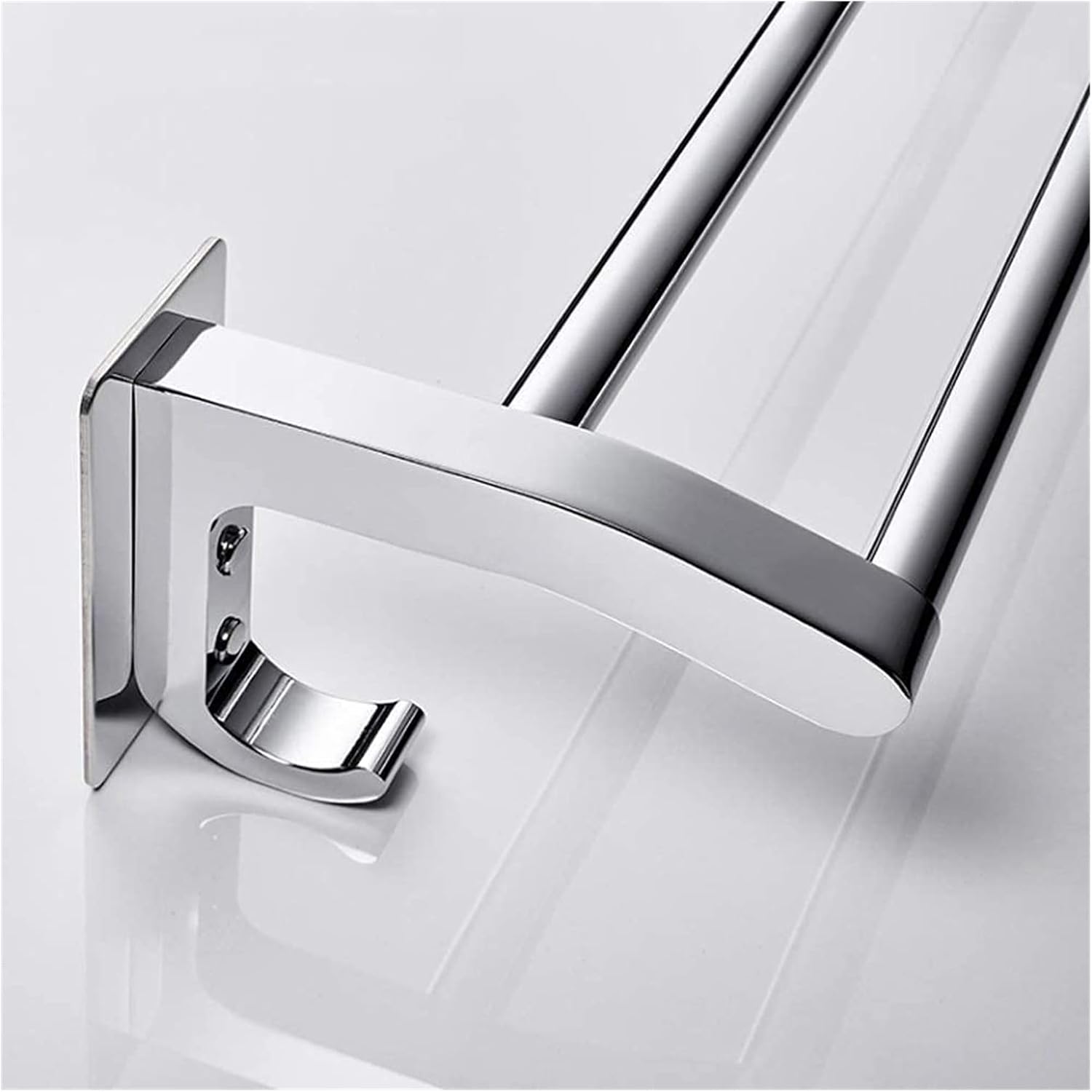 ALDEPO Wall Mounted Towel Rack with 2 Hooks 82Cm