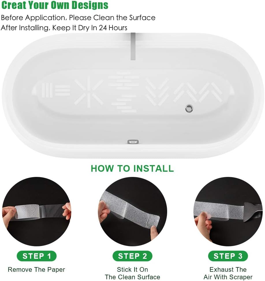 SlipStopper Non-Slip Bathtub Strips 18PCS