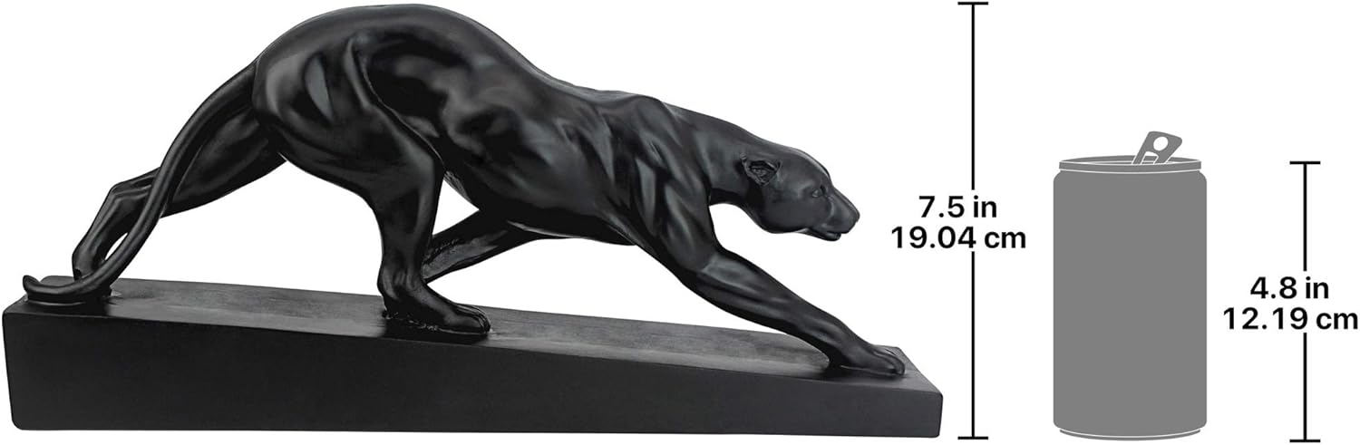 Design Toscano Panther on the Prowl Art Deco Statue 16 Inch Black