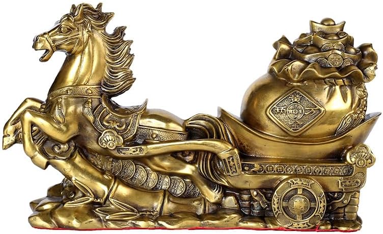 Usoway Brass Chinese Money Cart Figurine Luxury Business Gift