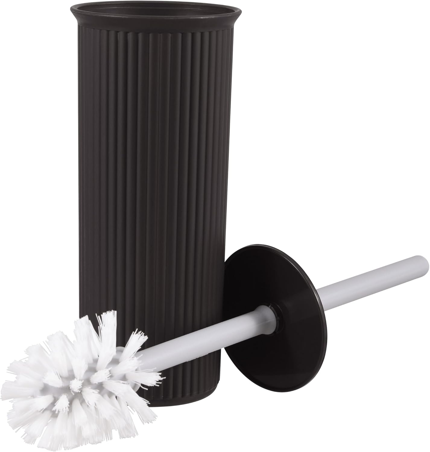 Superio Decorative Toilet Brush with Holder Set Brown