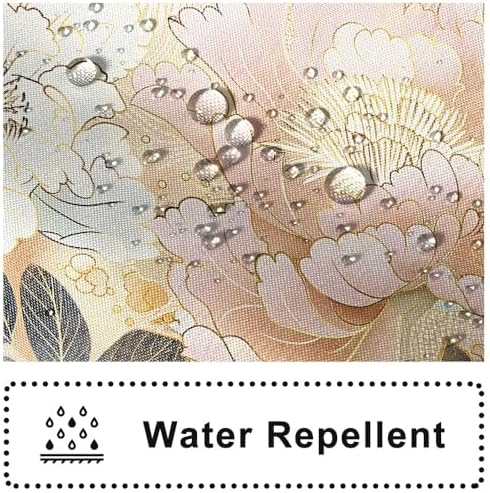 Pink and Gold Floral Shower Curtain Set