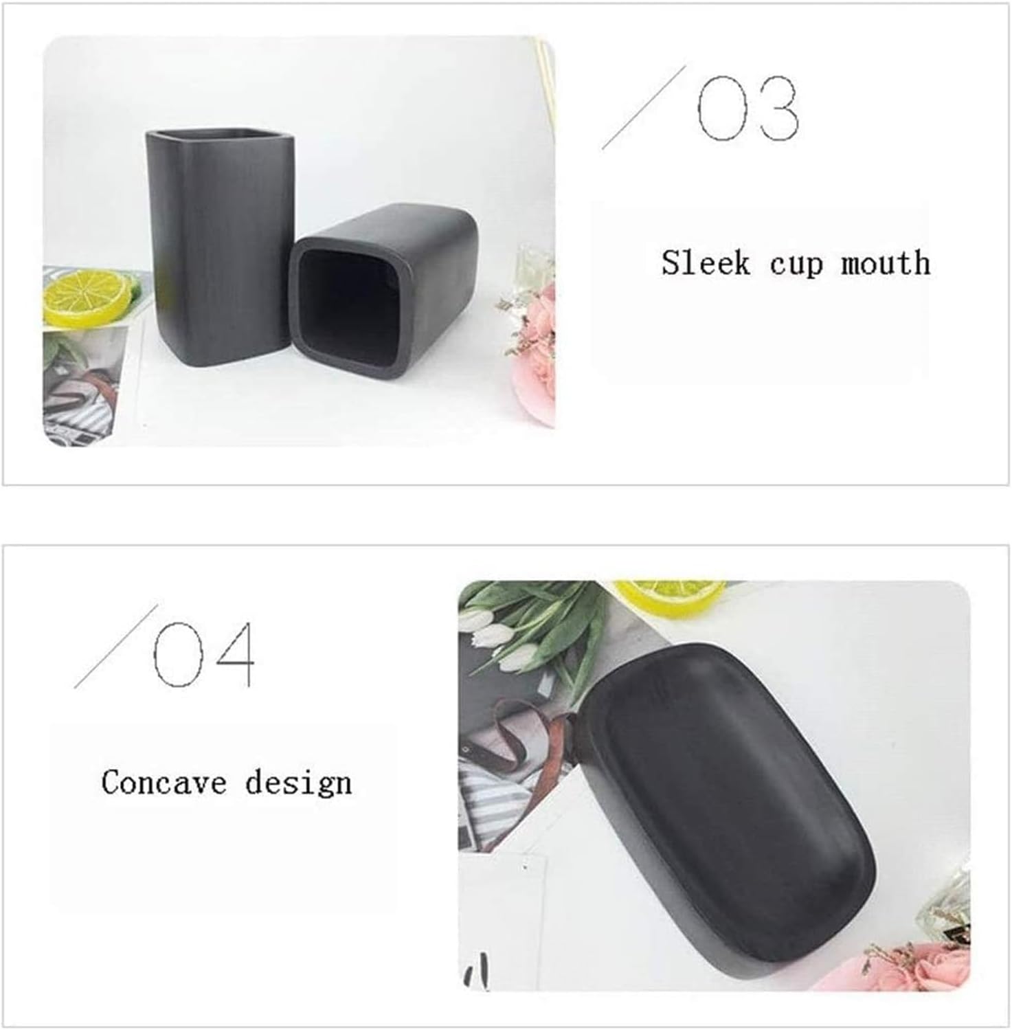 WZBNHYU 5-Piece Bathroom Accessory Set with Marble Pattern
