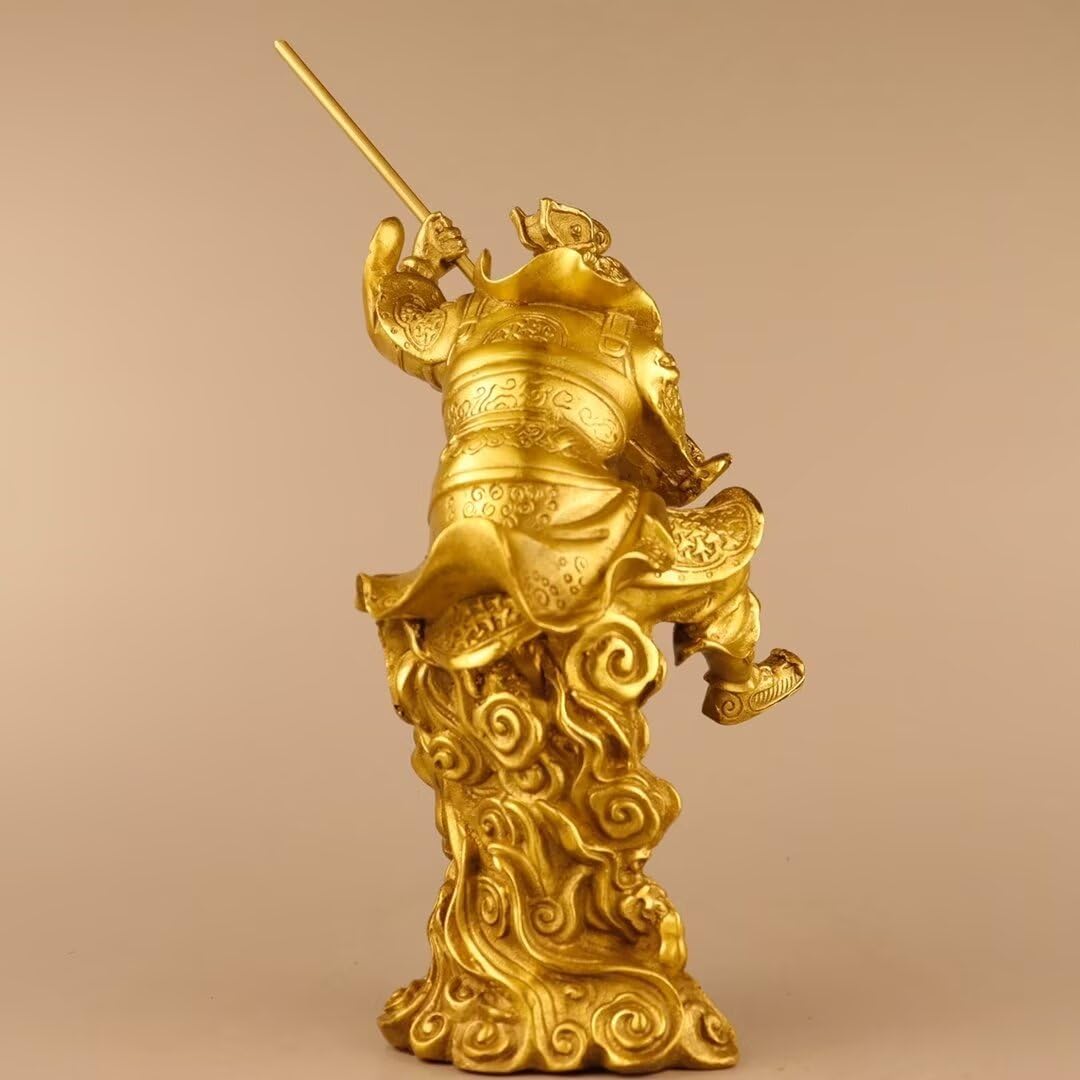 Chinese Brass Monkey King Statue Wukong Figurine Decor