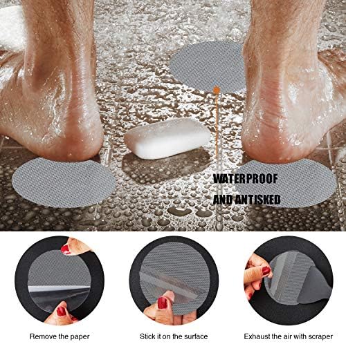 Secopad Non-Slip Bathtub Stickers 24PCS Gray