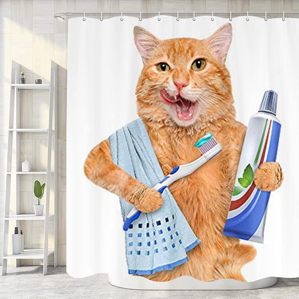 NYMB Funny Animals Kids Shower Curtain Set