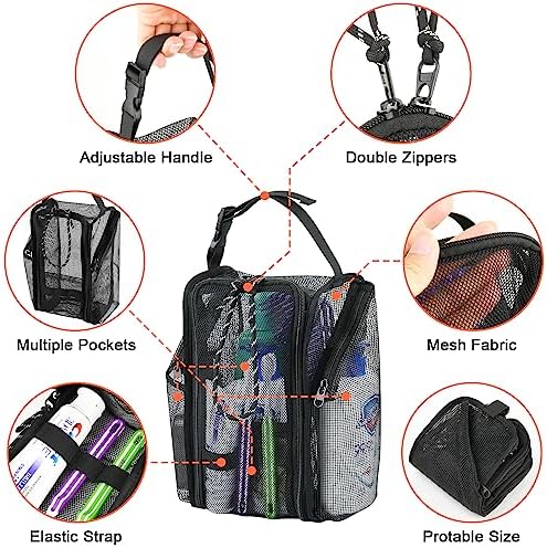 Cosmos Mesh Shower Caddy Portable Toiletry Bag