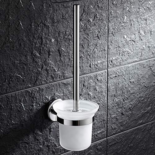 LUDSUY Wall Mounted Glass Toilet Brush Holder 1