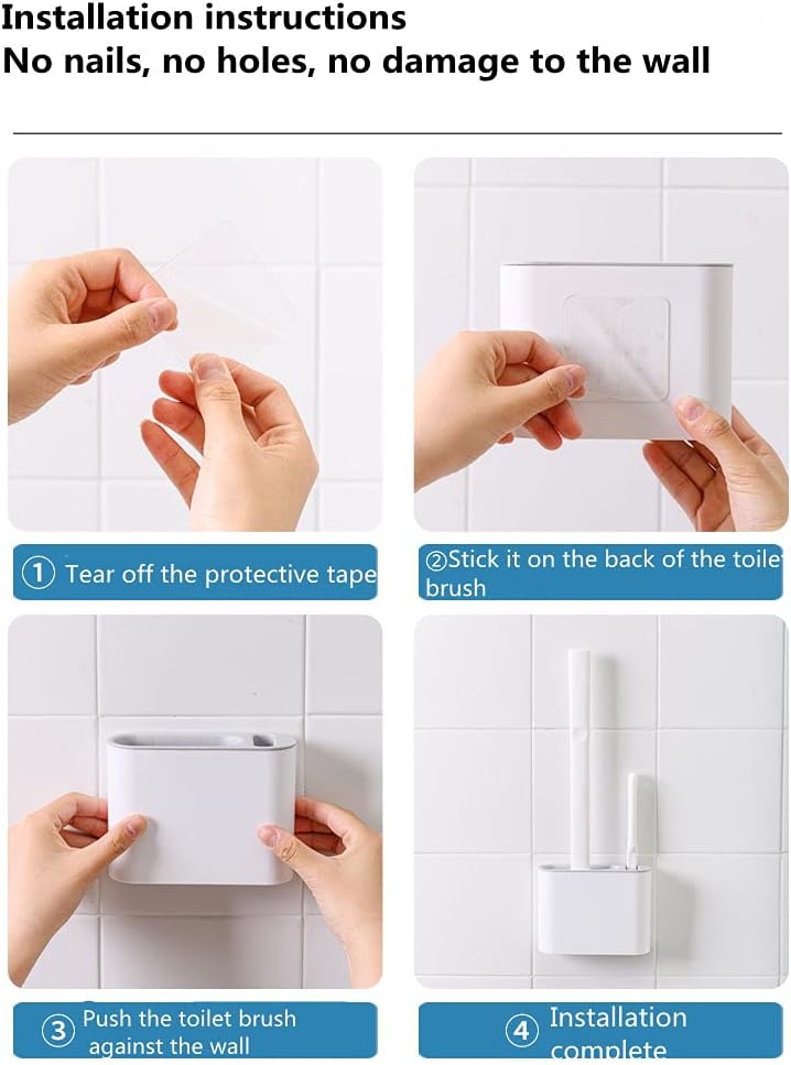 Nothers Toilet Brush and Holder Set White