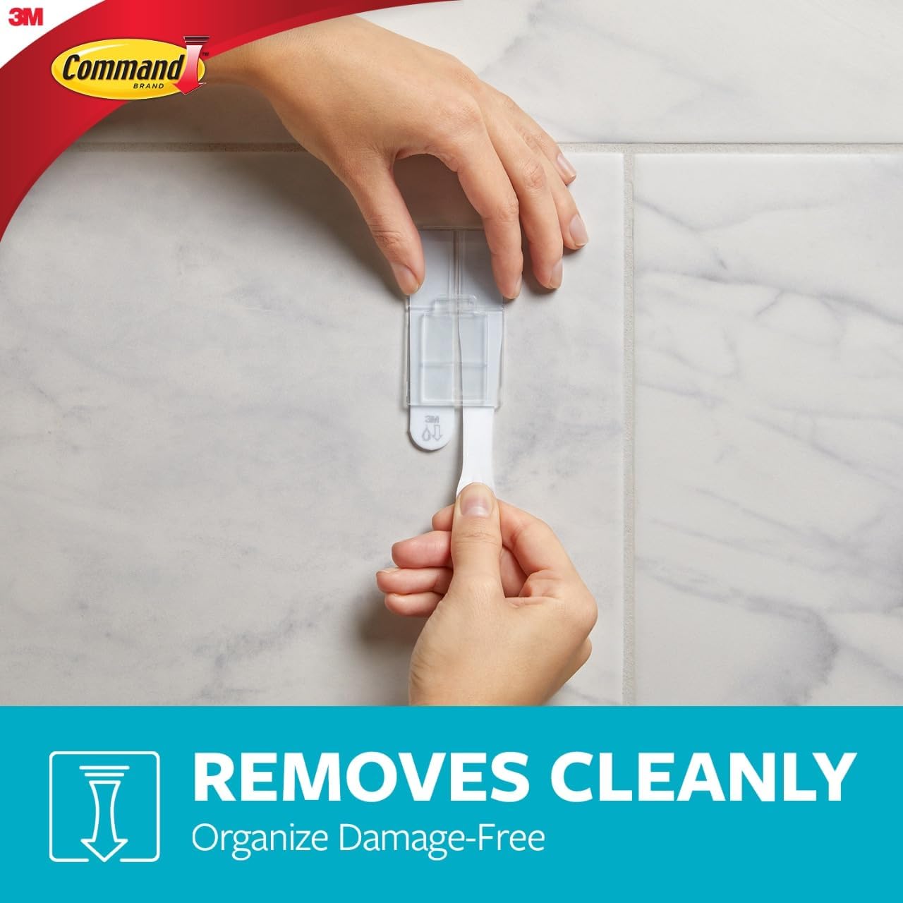 Command Shower Caddy Satin Nickel with Water Resistant Strips