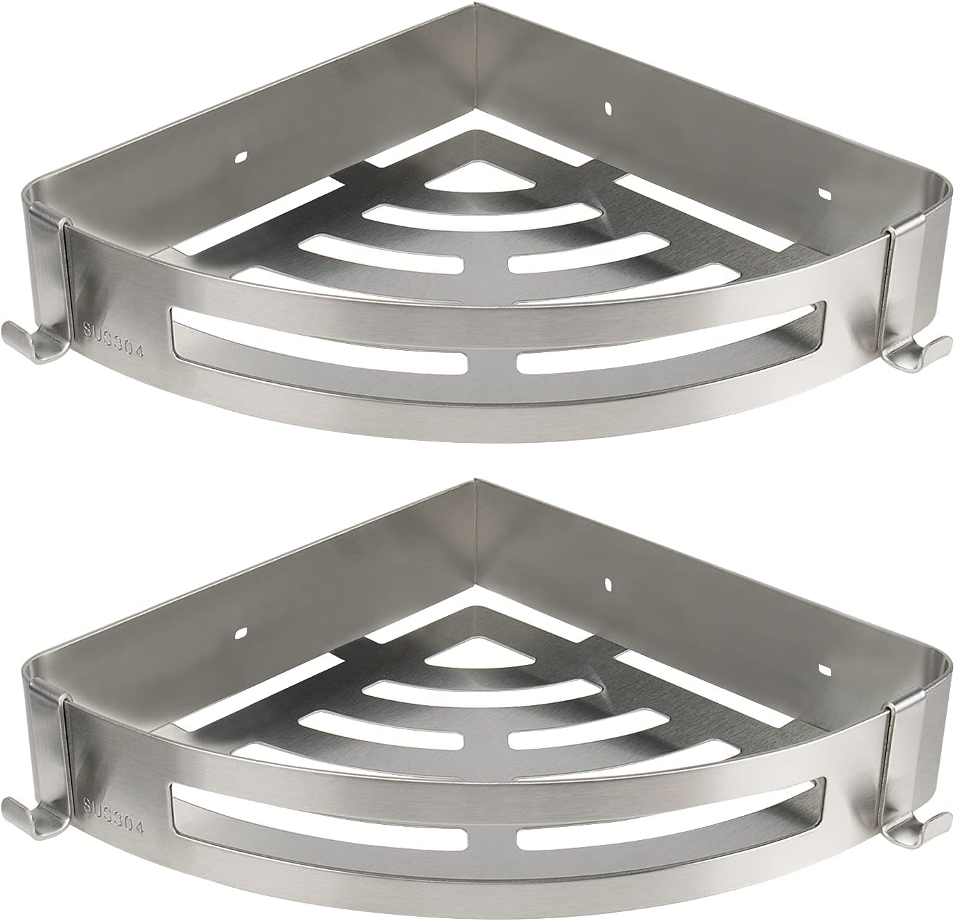 NearMoon 2 Pack Shower Caddy No Drill 304 Stainless Steel