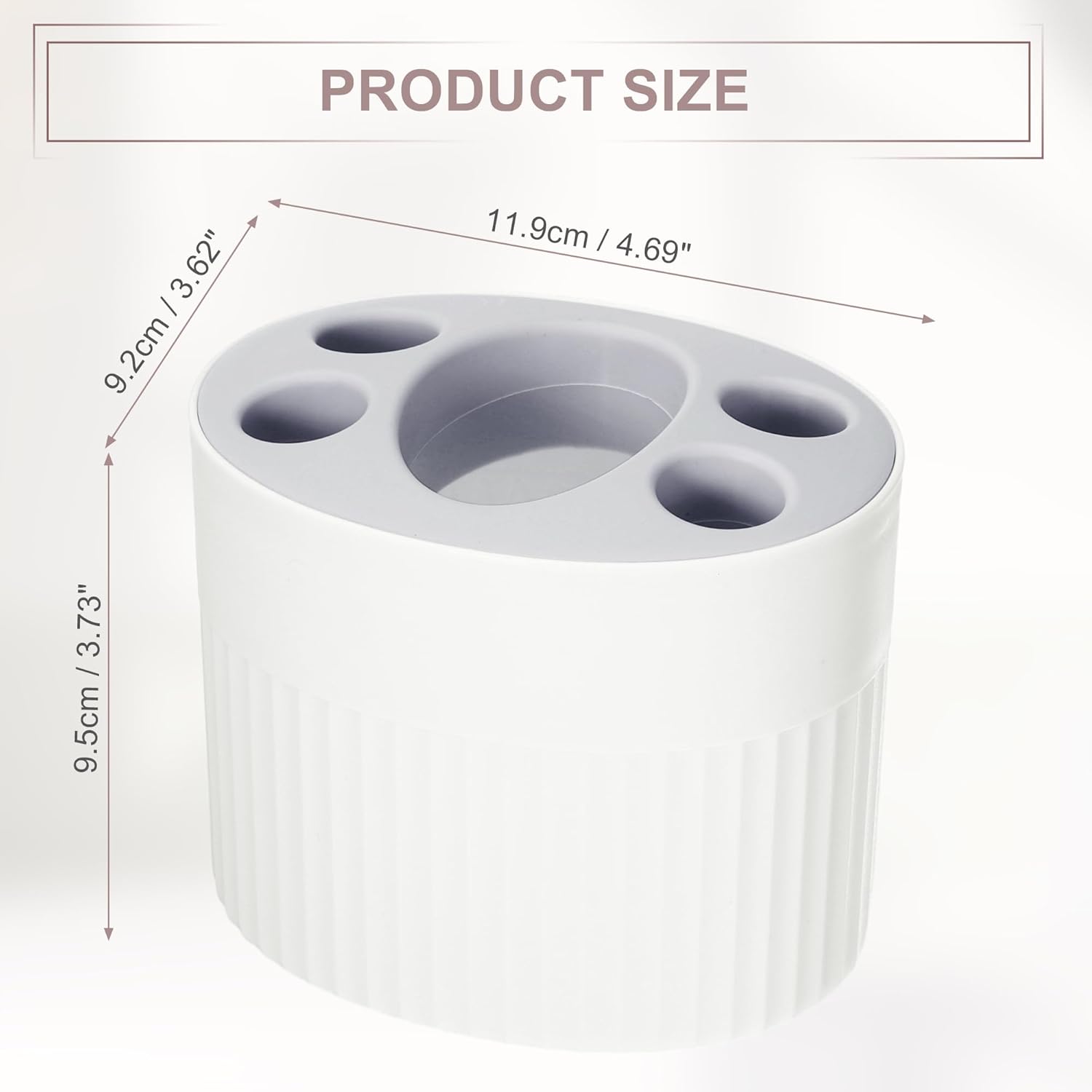 VOCOSTE White Toothbrush Holder Organizer