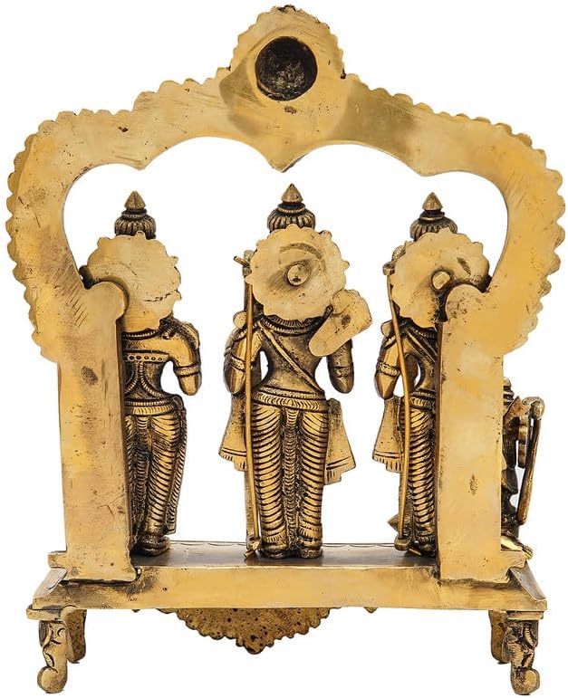 Statuestudio Brass Ram Sita Laxman Hanuman Idol Set 9 Inch