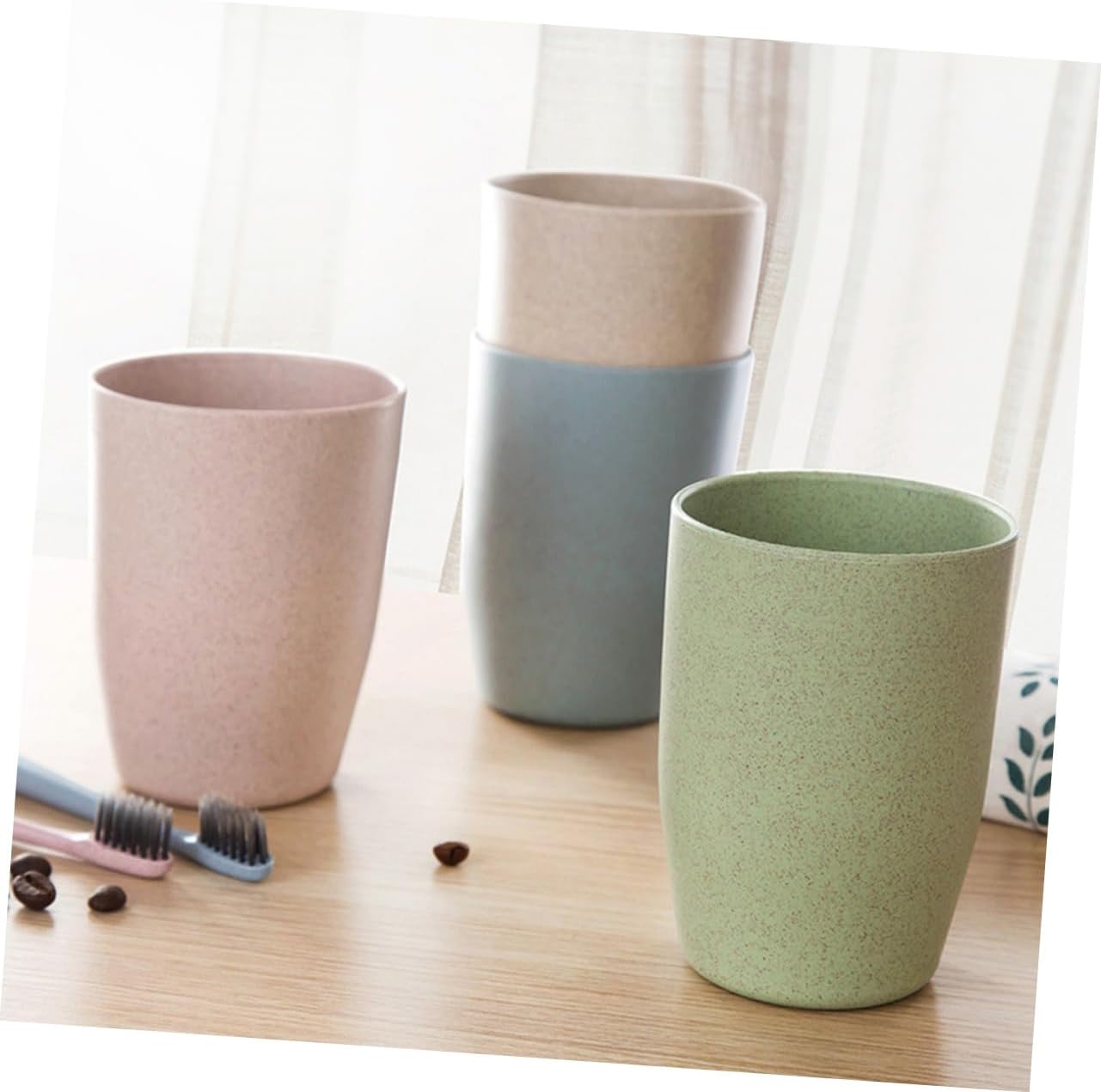 Hoement Bathroom Tooth Rinsing Mug Wheat Stem Design