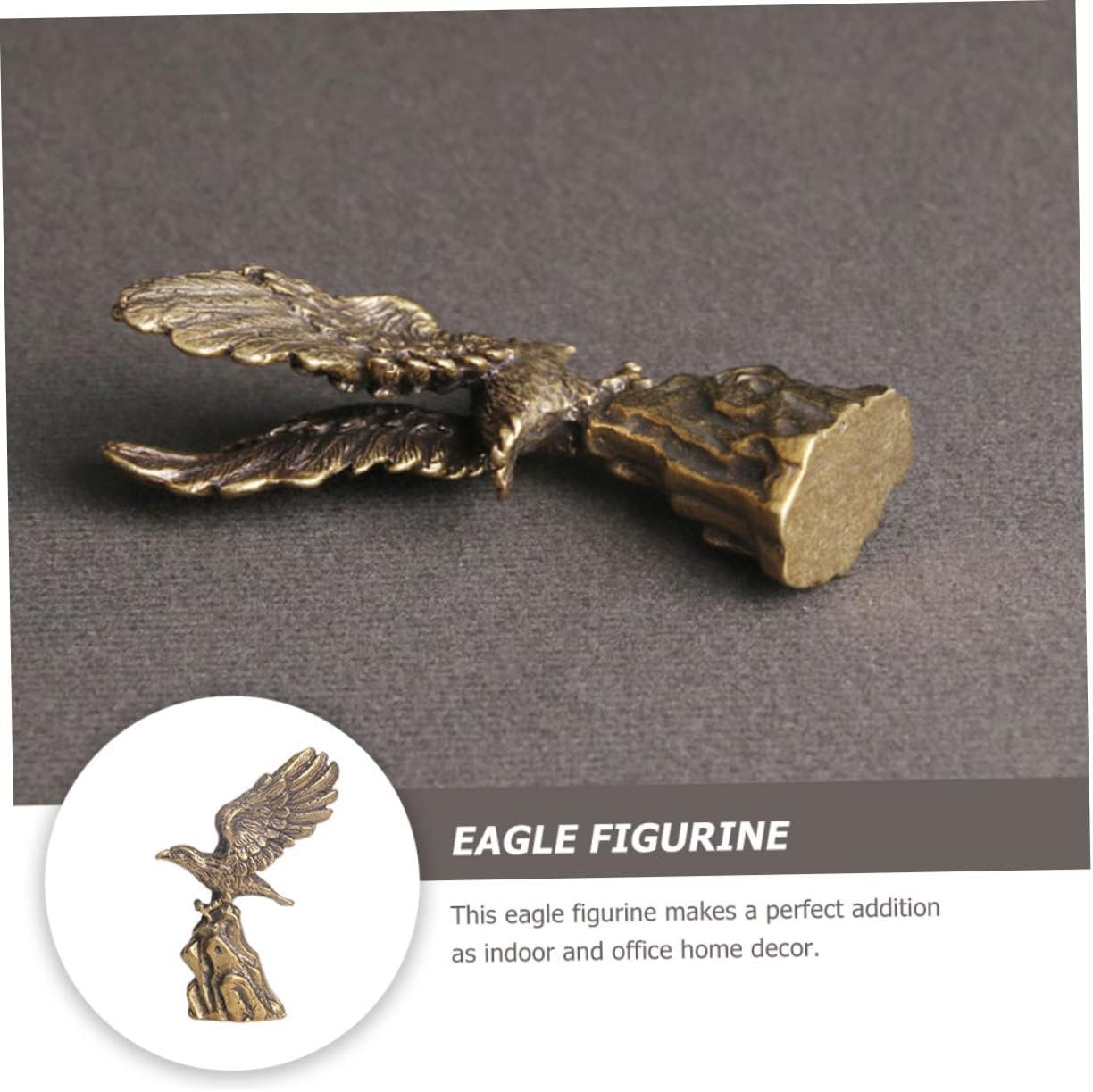 Brass Eagle Statue for Home and Office Decor