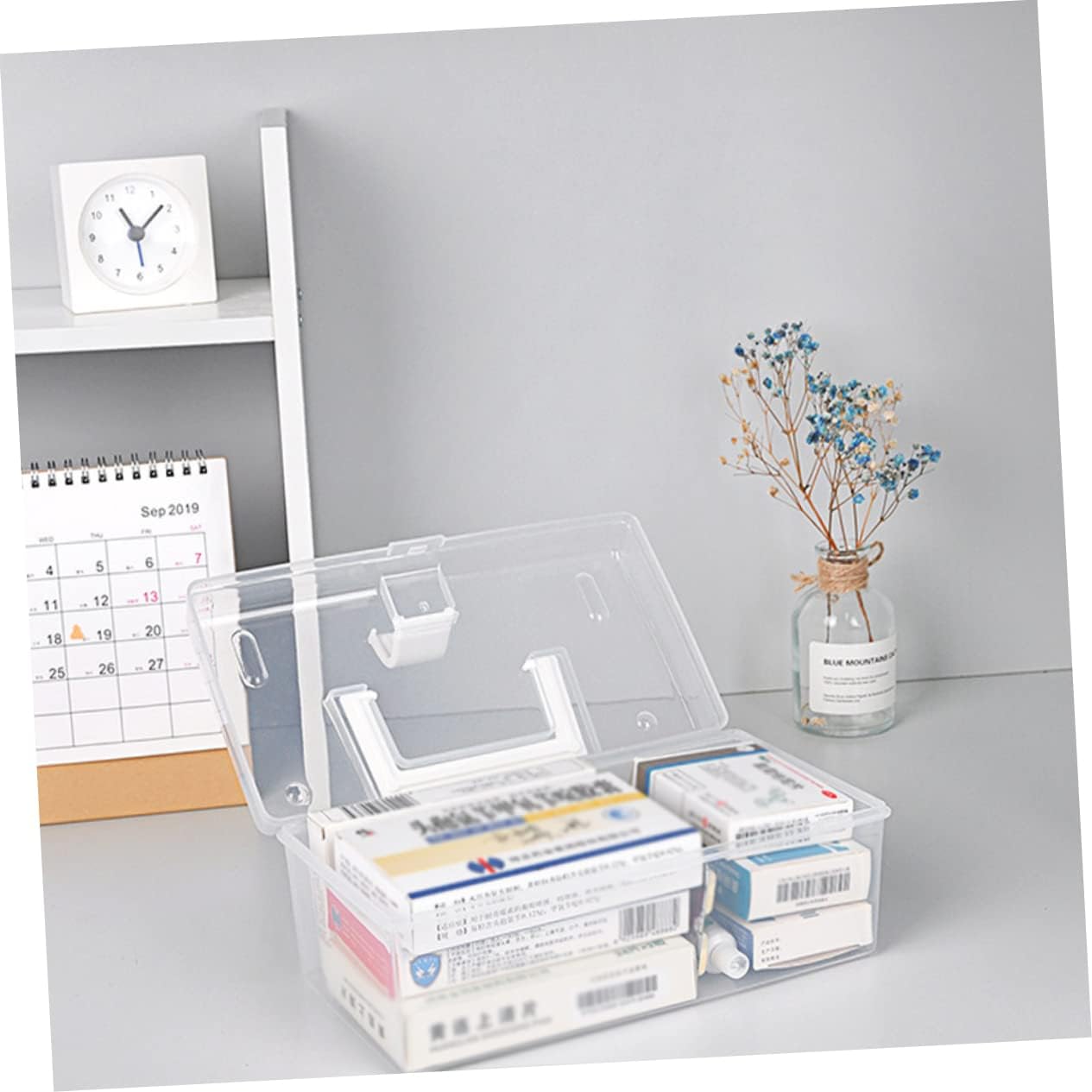 Gatuida Portable Medicine Storage Box Black