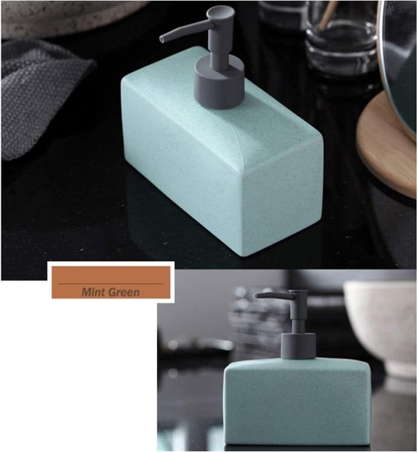 OXOAMP Square Ceramic Soap Dispenser 500ml