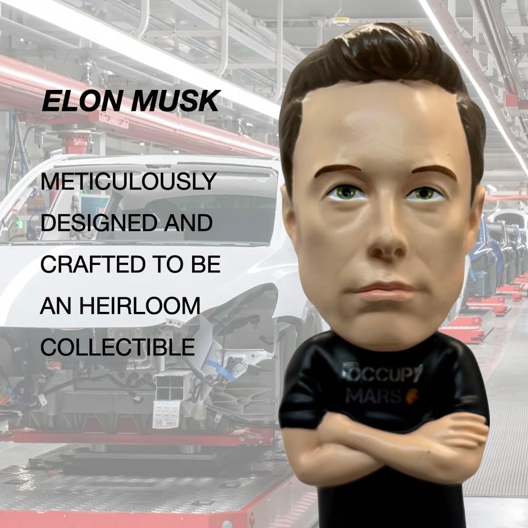 Elon Musk Bobblehead - 8 Inches Tall Premium Polyresin Collectible Statue