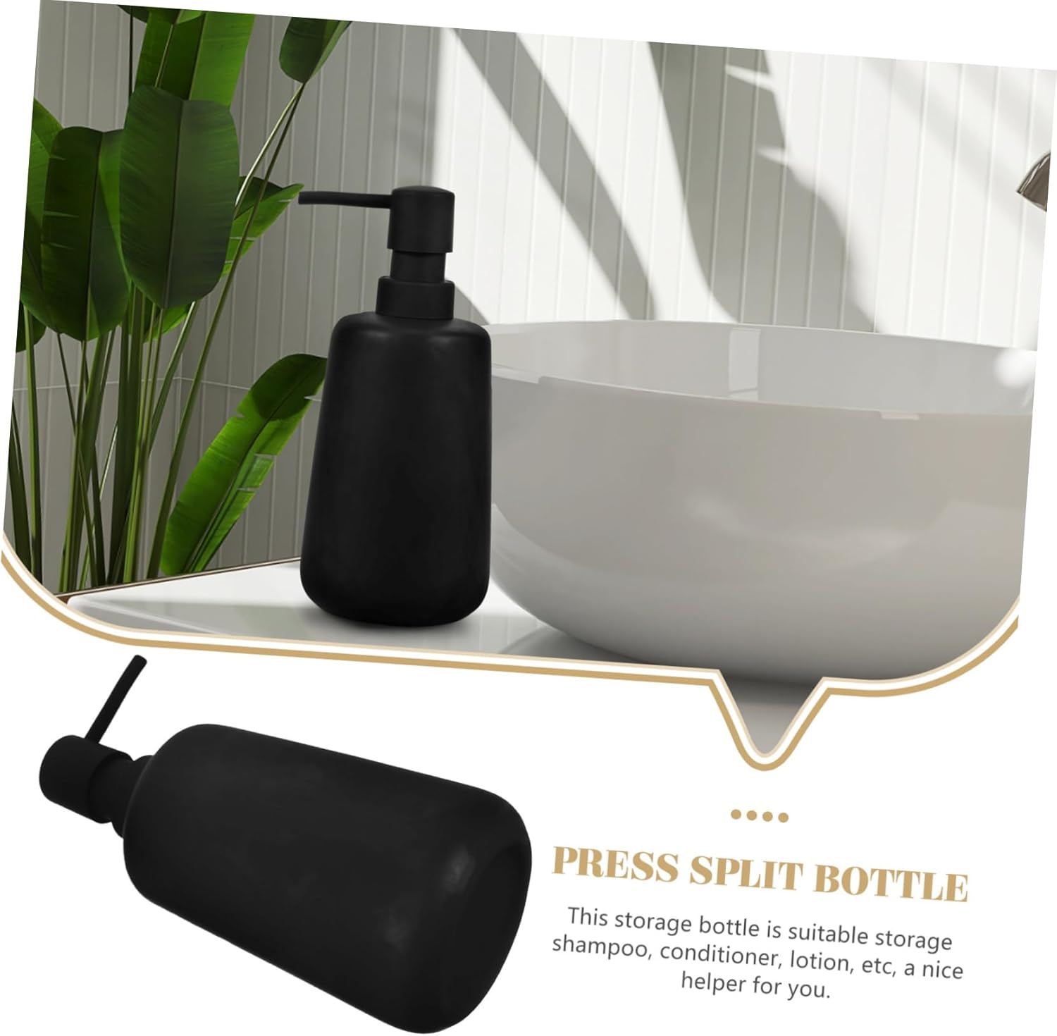 Holibanna Modern Lotion and Shampoo Dispenser