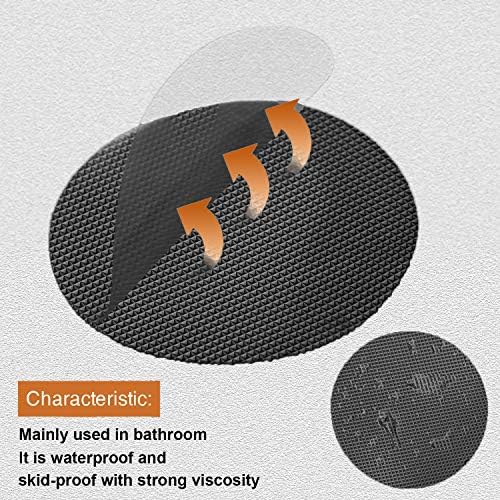 Non-Slip Bathtub Stickers with Silicone Scraper 24pcs Black
