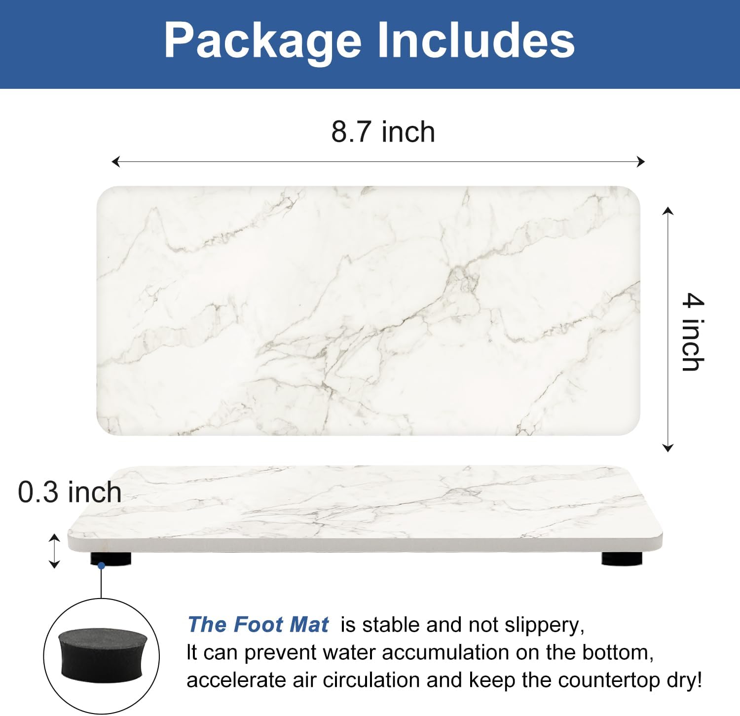 Deceram 2 Pcs Water Absorbing Ceramic Drying Trays