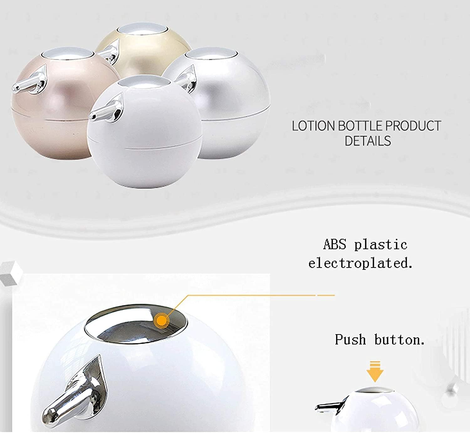 NTIYOU Countertop Soap Dispenser ABS Material for Kitchen and Bathroom