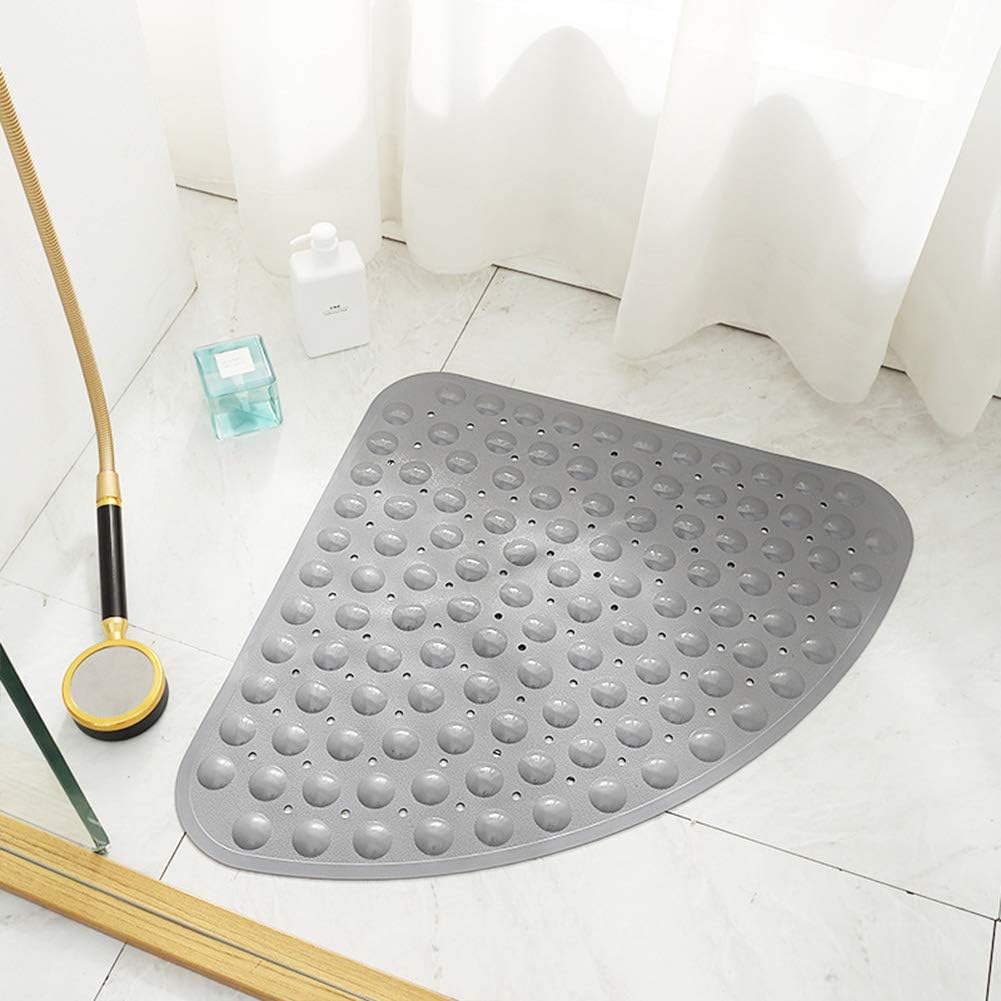 Eanpet Non-Slip Bath Mat - Grey Triangle 28x28 Inch 1