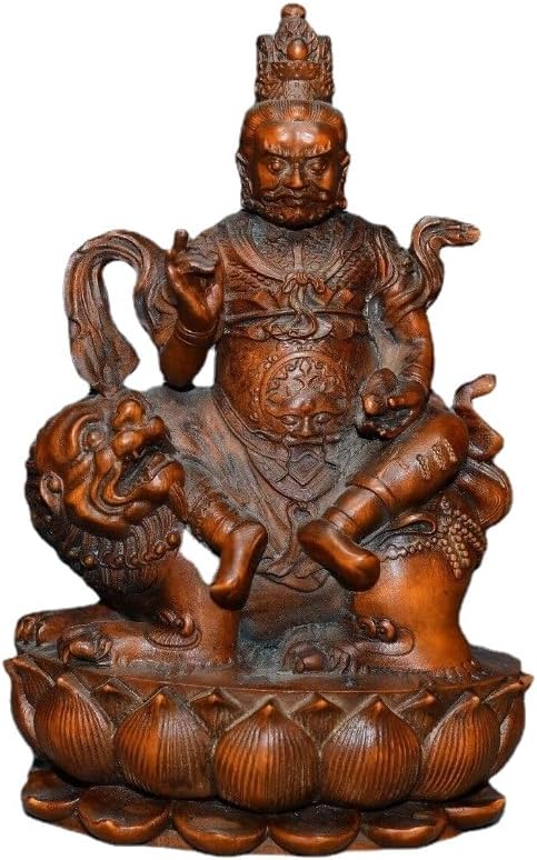 Collection Mini Boxwood Yellow Jambhala Statues Handmade Decor
