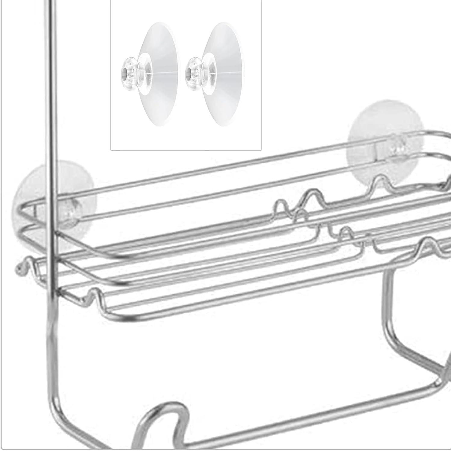 KPPTYTY Shower Caddy Suction Cups 2 Inch Clear 4PCS Universal Fit