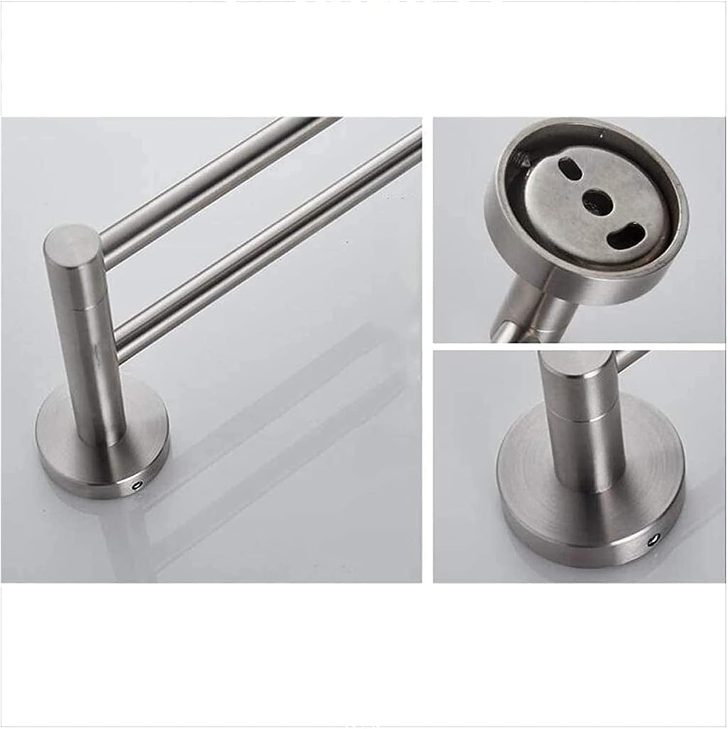 Stainless Steel Towel Rack with Storage Shelf for Bathroom