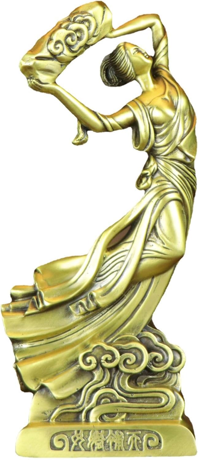 Usoway Goddess Nuwa Statue Brass Home Decor Accents