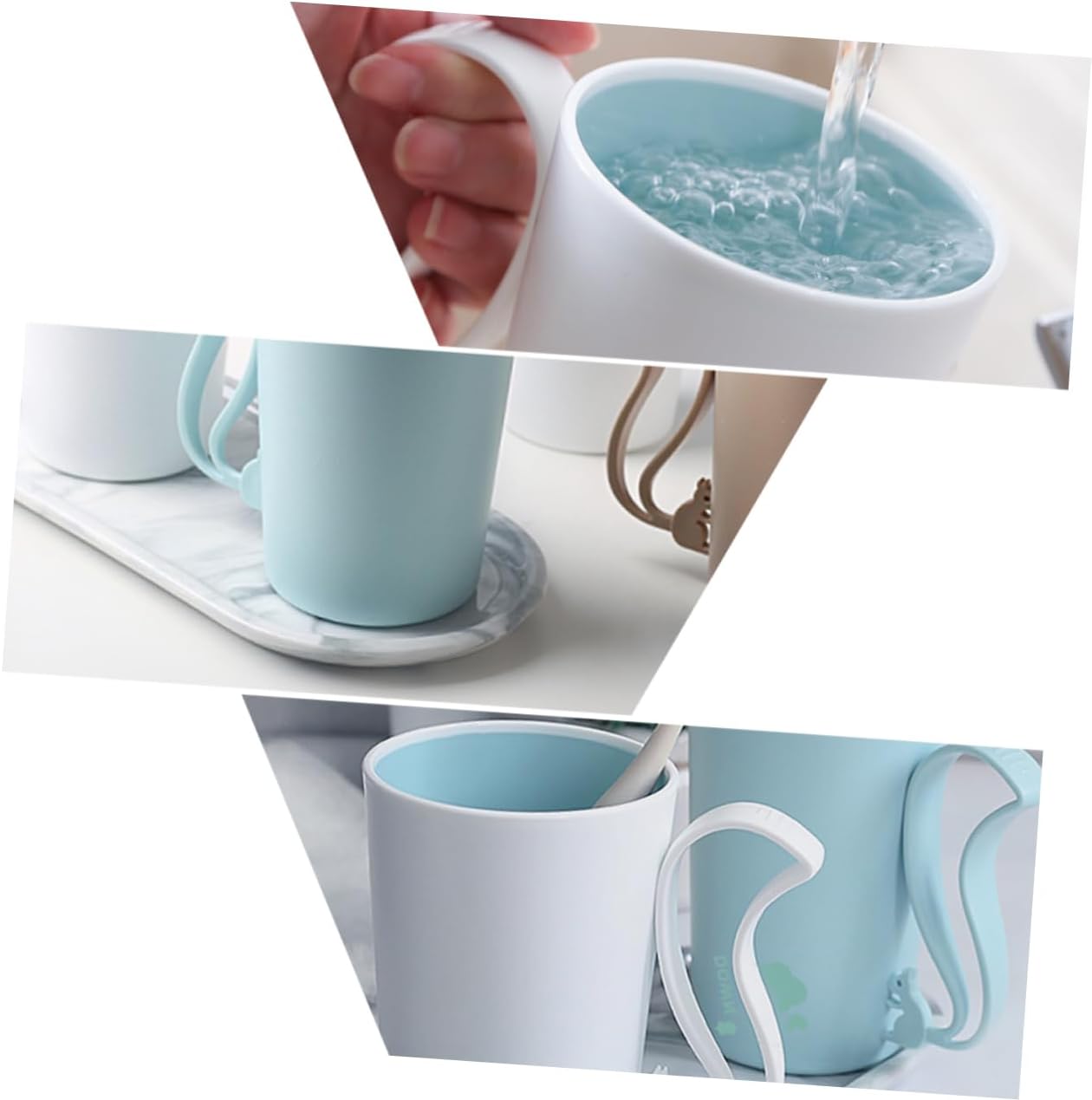 Amosfun 2pcs Squirrel Water Cup with Handle for Home and Travel